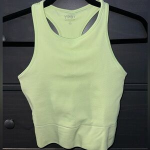 Abercrombie YPB Lime Yellow/Green Ribbed Tank Top - Size Small